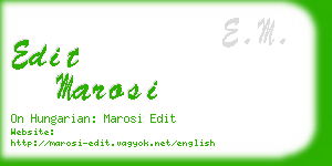 edit marosi business card
